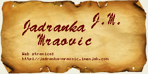 Jadranka Mraović vizit kartica